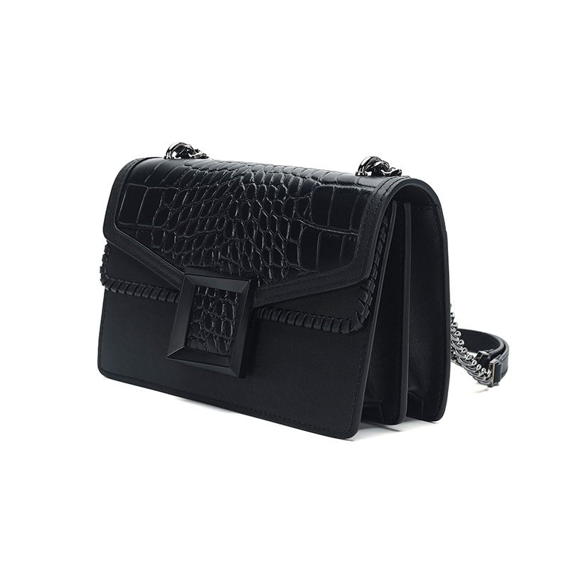 saturdaymode头层牛皮革女士包包10黑色