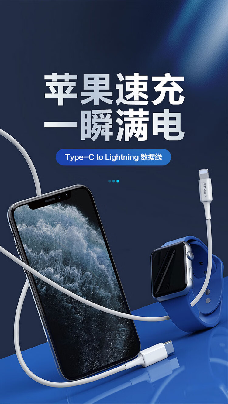 品胜(pisen) 适用于苹果13充电器20w快充头13pro iphone12pro苹果11xs