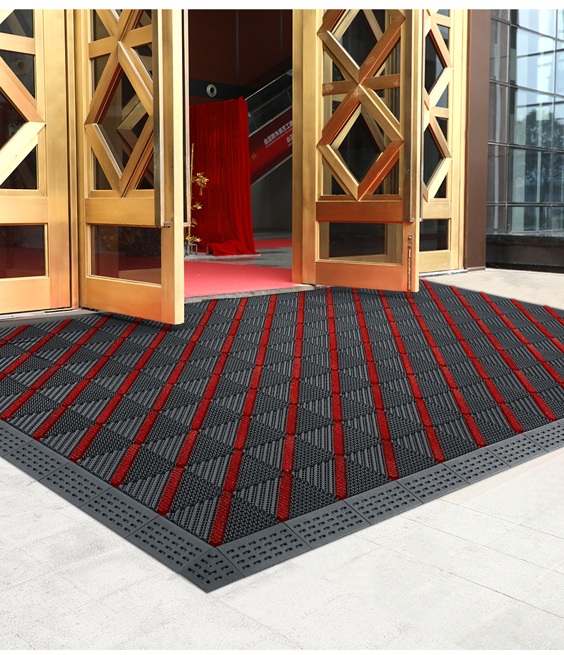 酒店大门口防滑地垫公司商场进门商用店铺门前室外门垫蹭土三灰刷灰块