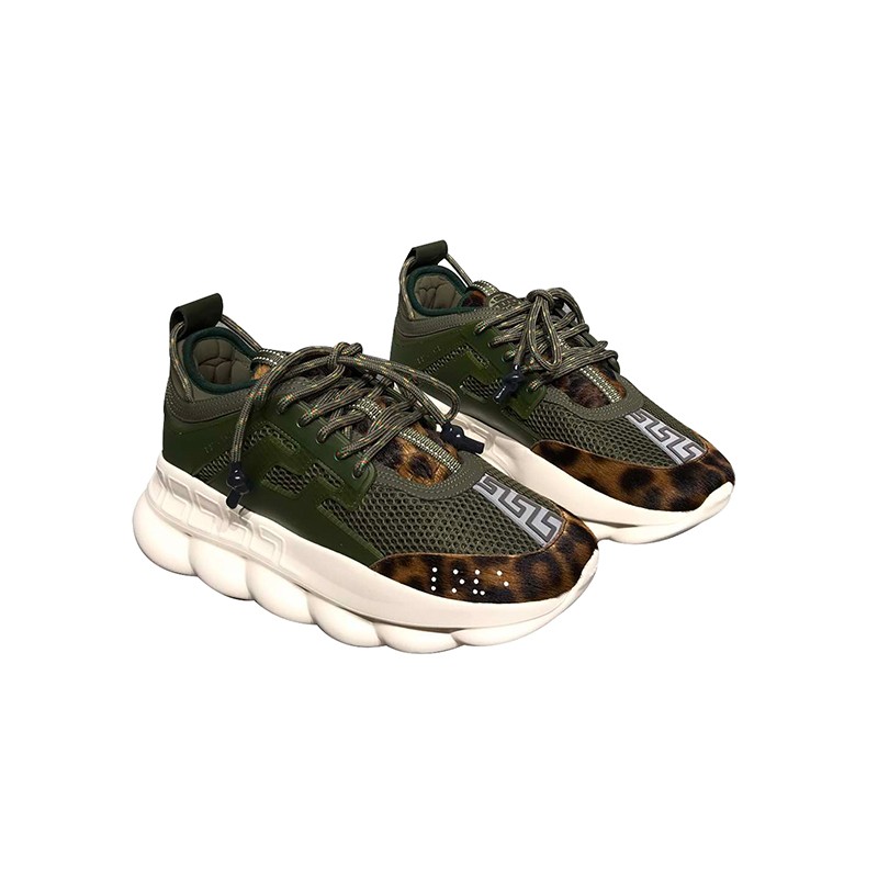 versace 范思哲 男士老爹鞋 高端马毛限量版 做工精致ba 军绿色 欧码