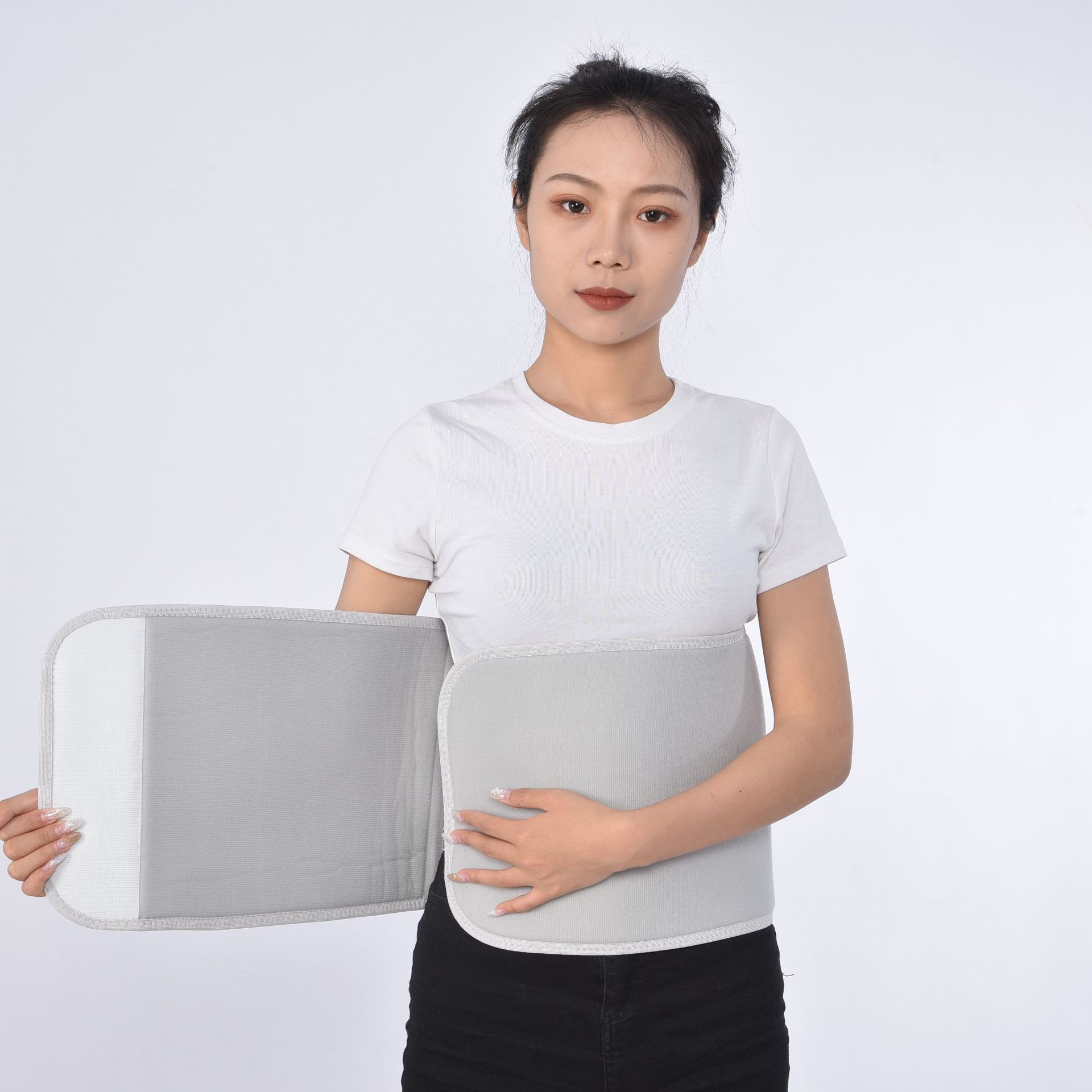 康兴达肋骨带加宽胸带胸椎肋骨骨折护胸带 固定带 透气弹力胸带 灰色