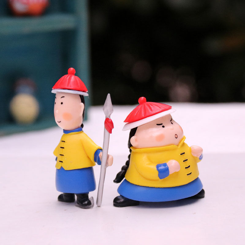 可爱宫廷御前侍卫公仔手办人偶模型微景观桌面装饰摆件 3个侍卫一套不