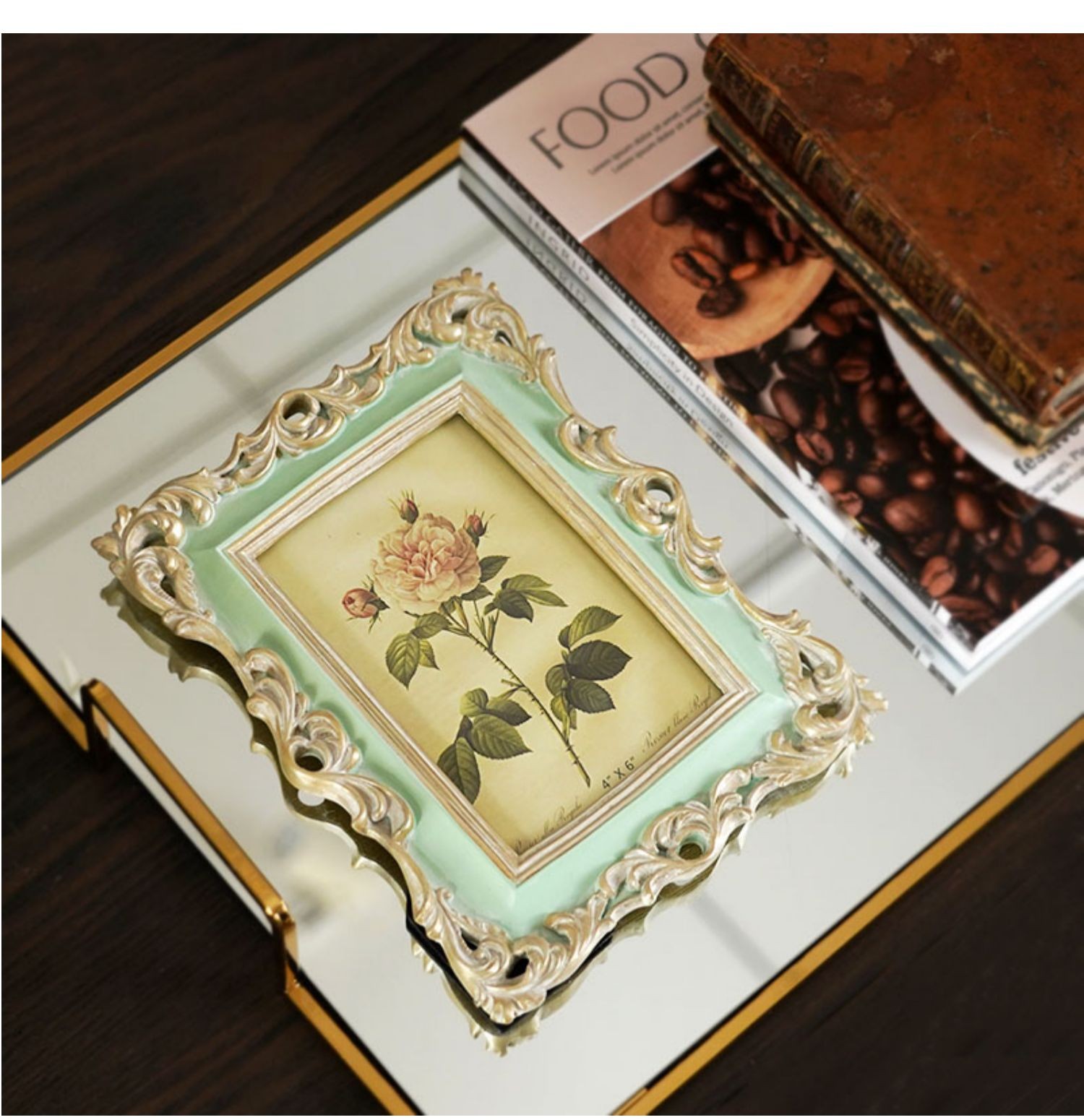 【当季精选】欧式风格乡村田园奢华相框 8寸6寸桌面摆台创意复古客厅