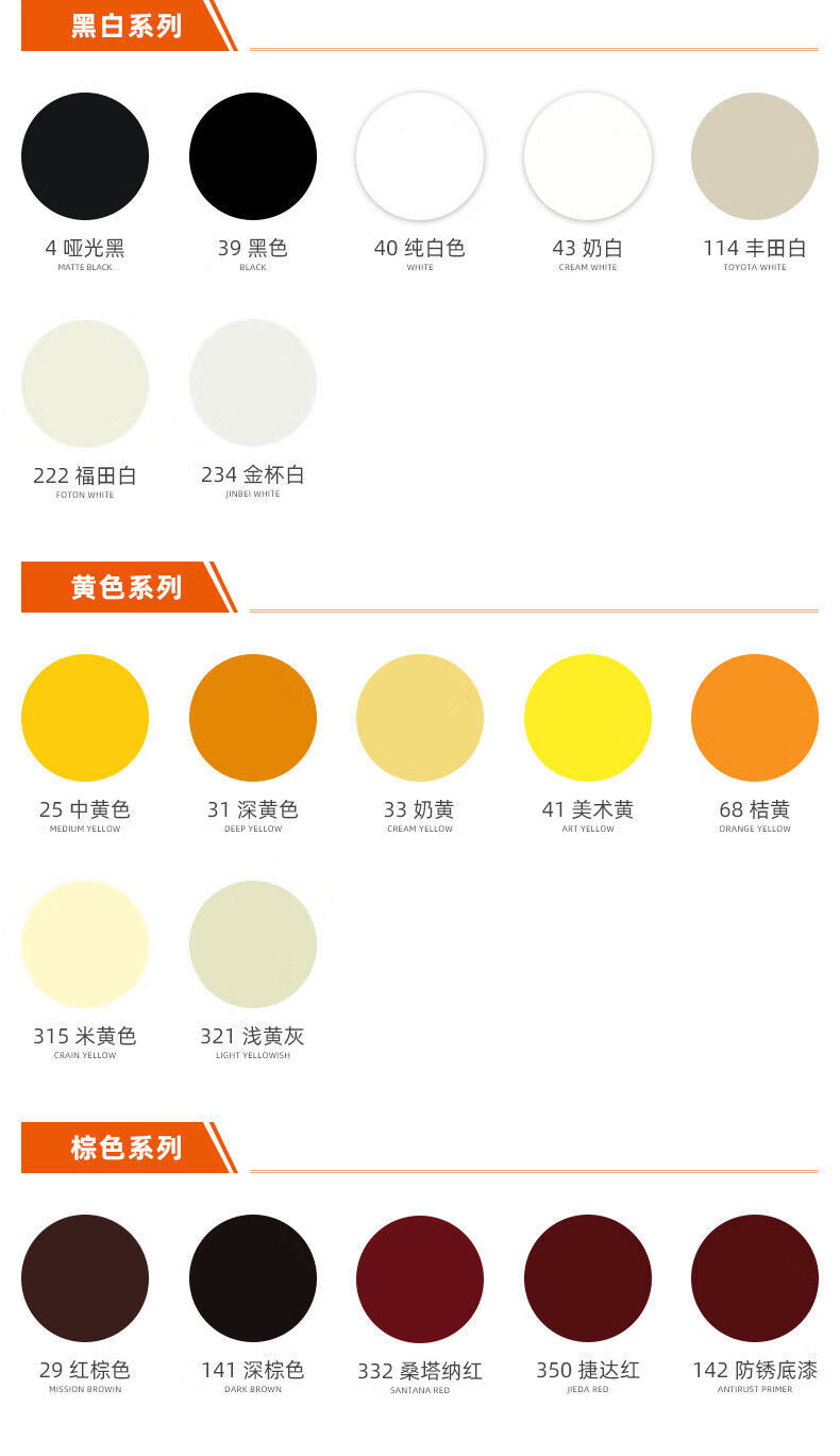 国标油漆色号对照表图片