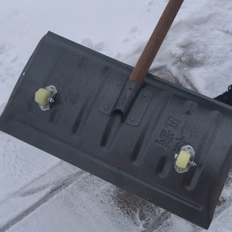 除雪神器推雪鏟錳鋼多功能剷雪除雪工具大號帶輪子加刃加厚收糧鏟錳鋼