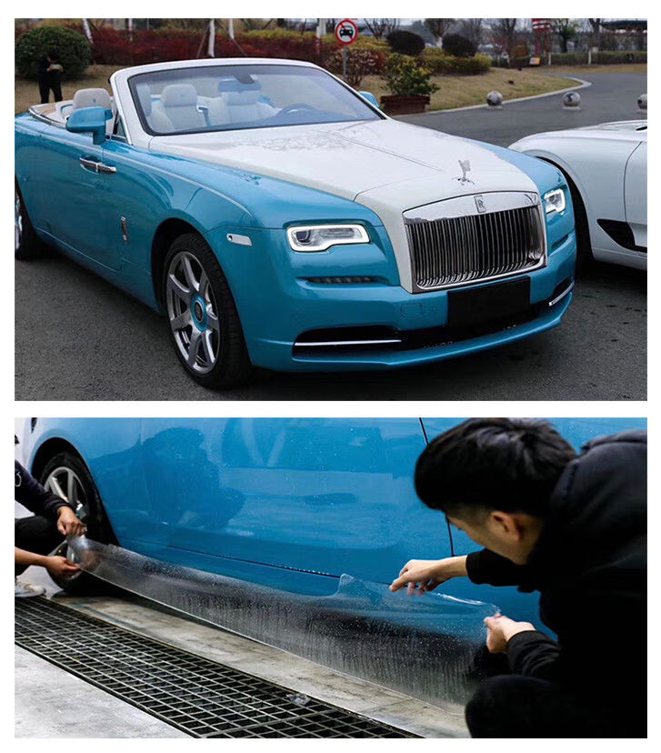 xp汽车隐形车衣tpu漆面透明保护膜修复防刮蹭全车贴膜包施工medpu增亮