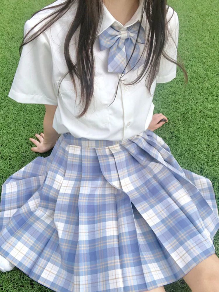 【高质量】【新款】安澌倪千代冰激凌jk制服格裙少女系高腰基础款学生