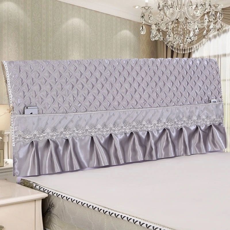 全包弹力床头套皮床头罩床头防尘罩床头保护罩吉祥紫色2米