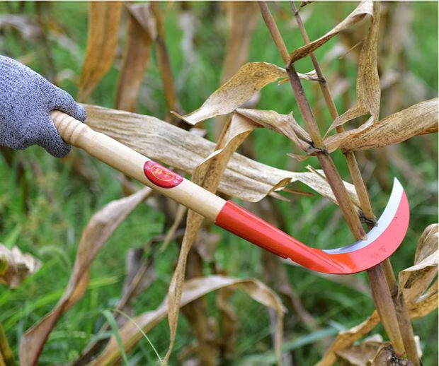 定制适用锰钢免磨农用长柄镰刀割草刀 户外除草收割玉米割菜割草镰刀