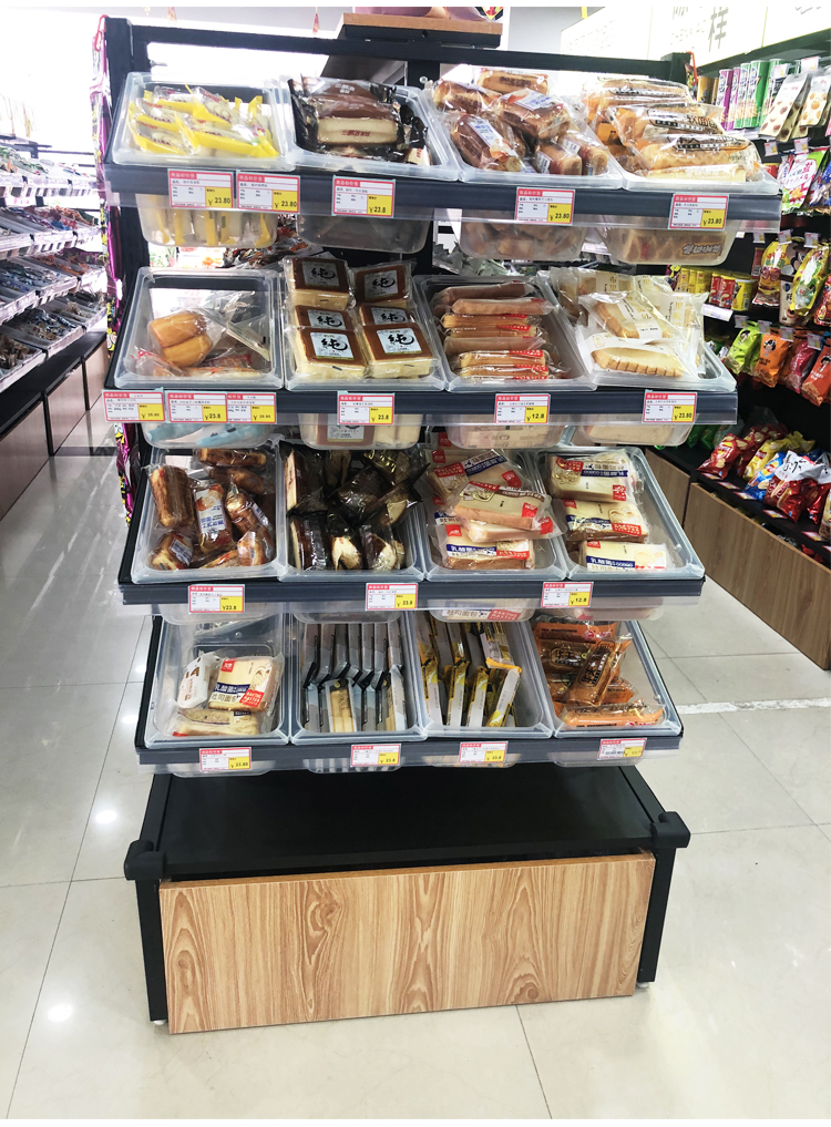 布罗利超市便利店散货散称饼干散装进口零食货架靠墙小卖部多层散称