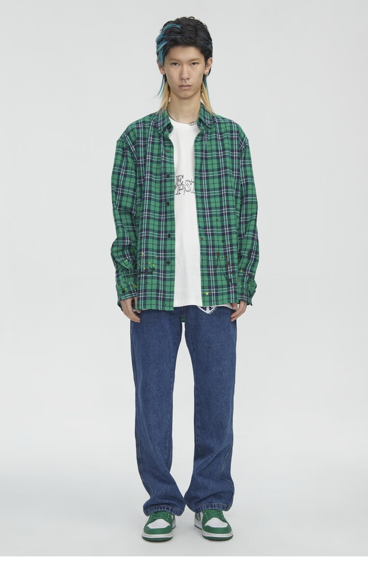 【inxxstreetlab】hypestuff 潮牌新款裤子女情侣个性印花宽松直筒