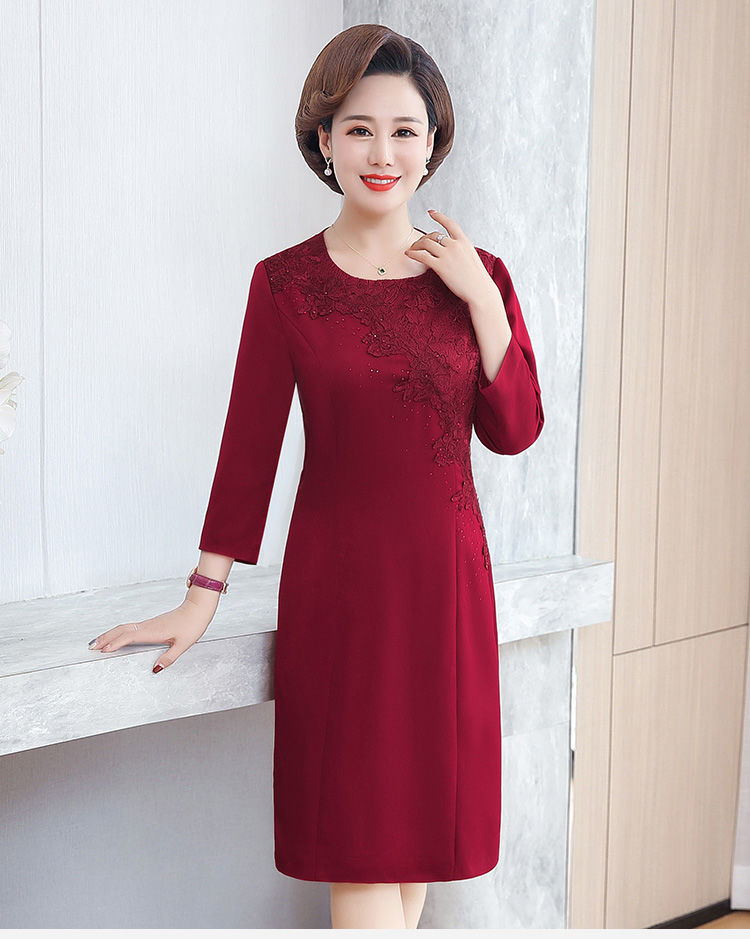 阿亨50岁60岁婚礼喜婆婆气质名媛阔太婚礼妈妈装高档礼服喜婆婆服装