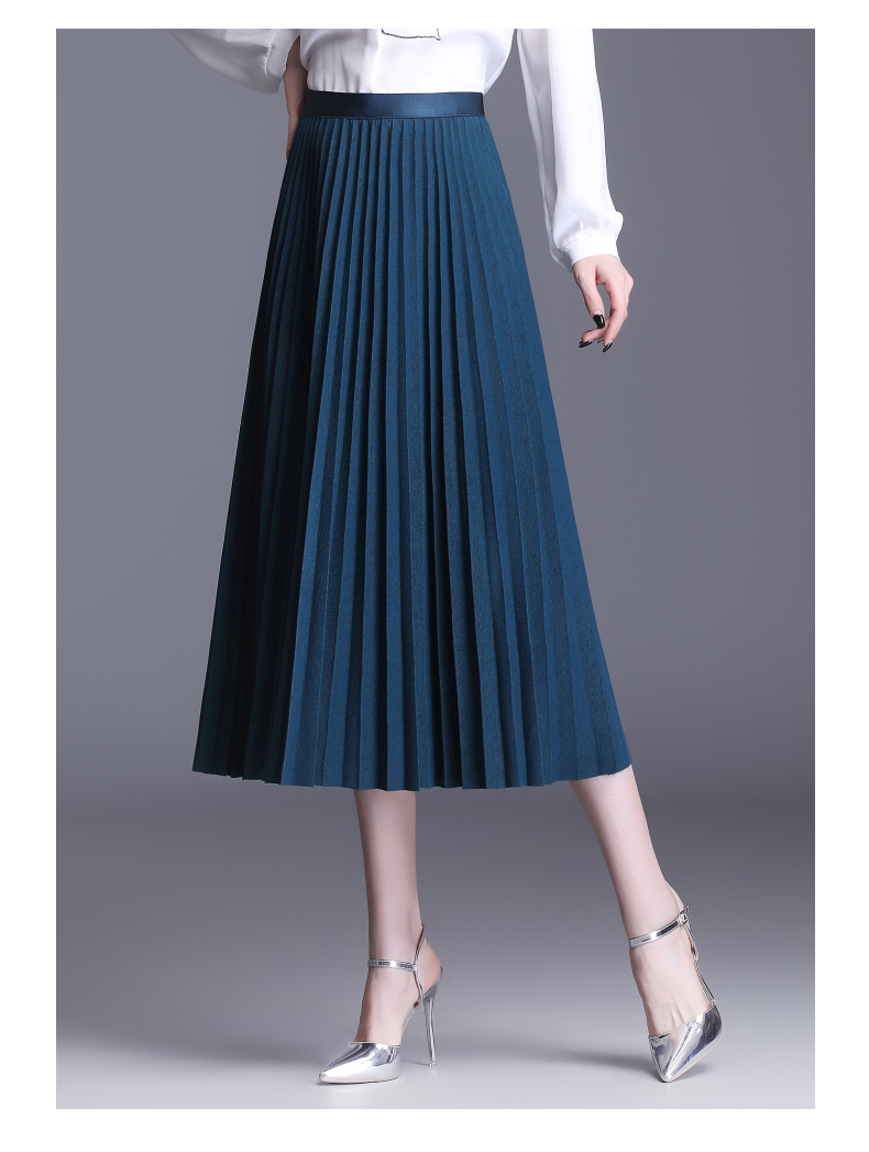 女装早春百褶裙中长款半身裙女春秋2021春季新款时尚气质高腰垂感女士