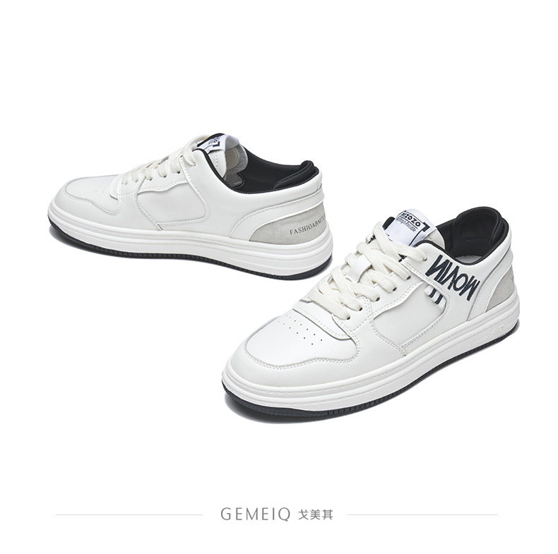 戈美其2021春季新款小白鞋女ins潮韩版百搭厚底休闲运动板鞋 米灰色