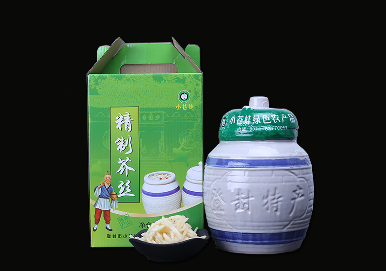 正宗登封小苍娃原味芥菜丝罐装手工芥丝河南特产芥菜疙瘩丝下饭菜 一