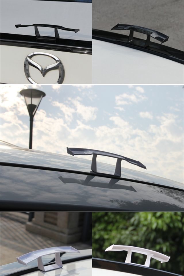 汽车小车通用迷你小尾翼 免打孔个性装饰小尾翼改装压尾压翼 【炫蓝色