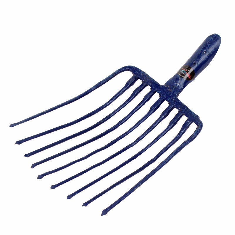 纯钢 九股钢叉铁道叉钢叉石子叉垃圾叉 九齿钢叉建筑叉 春枝韵 整体版