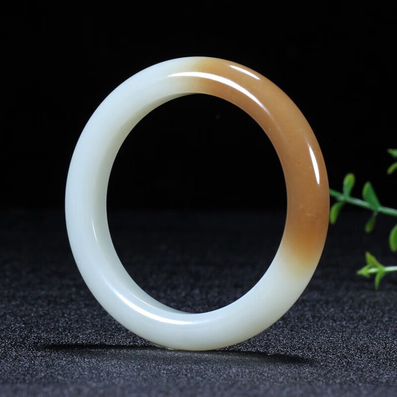 ckoc新疆和田玉糖白玉手镯且末料女款玉镯少女玉石细条圆款镯子 62-63