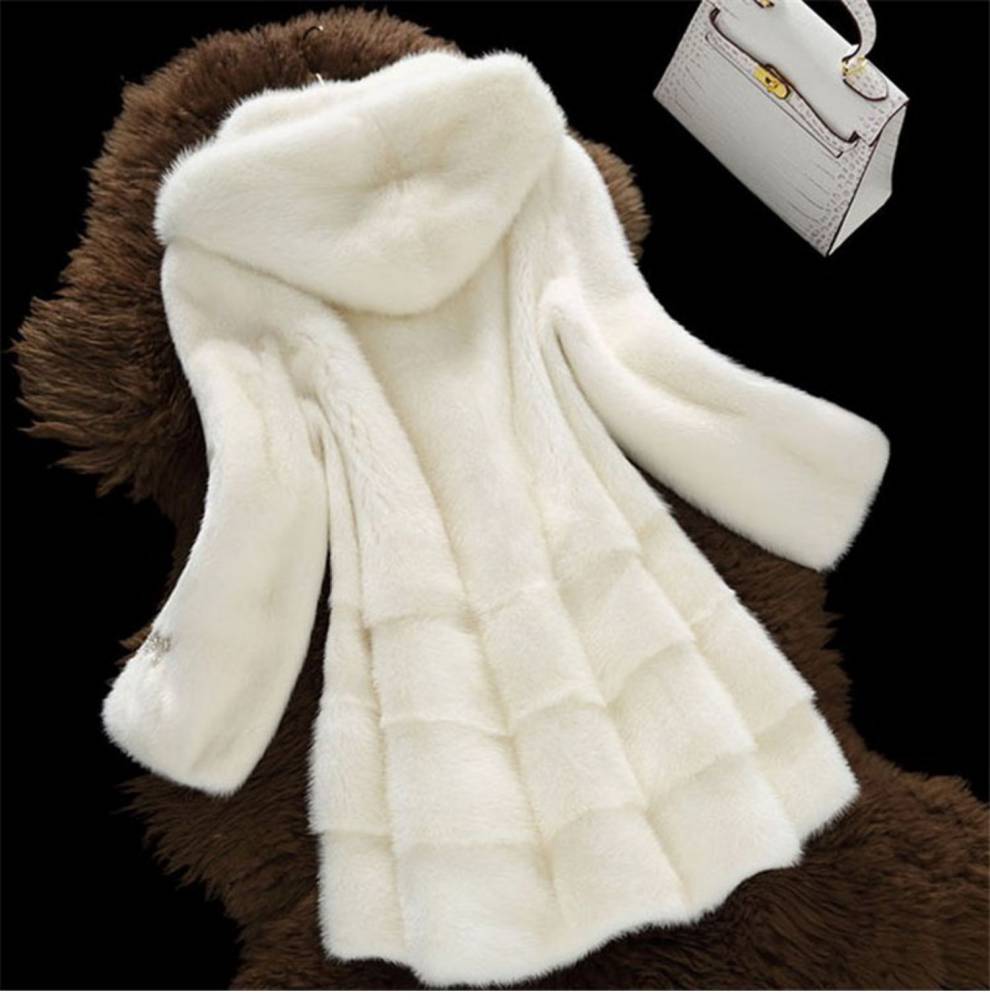 毛外套时尚整貂皮中长款连帽大码款轻奢品牌女士女士冬季保暖气质年轻