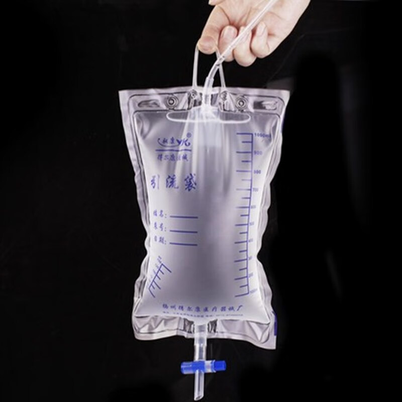 适用于胆汁引流袋螺旋接口防逆流肝胆穿刺手术用螺纹接头1000ml 康小