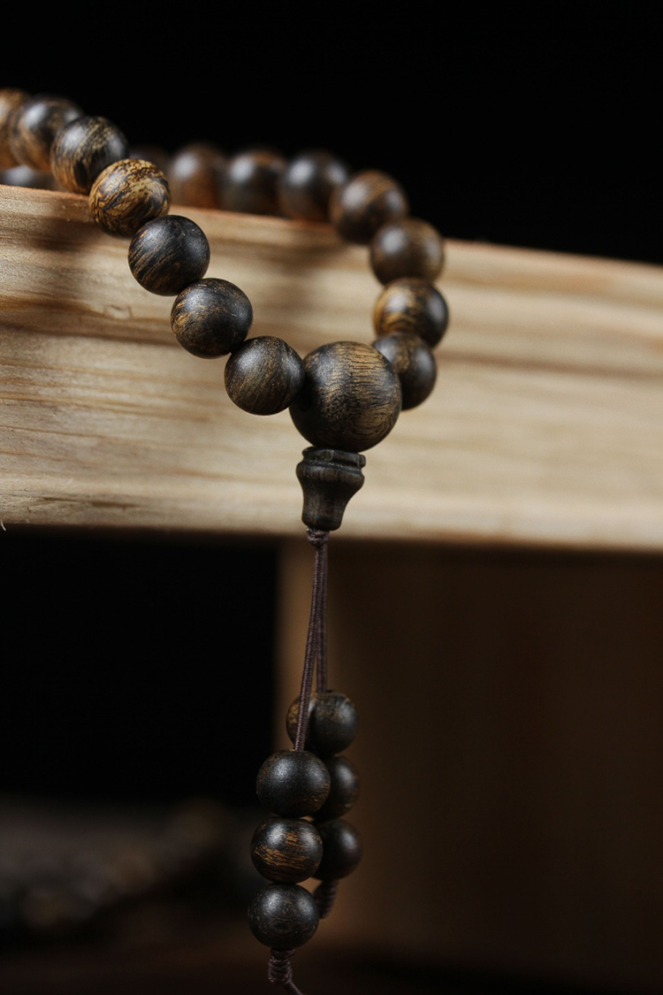 沐尊文莱奇楠种沉香手串野生老料奇高油倒架男女士佛珠木手串8mm108颗