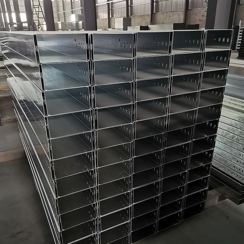 定制适用槽式防火热镀锌桥架喷塑梯式免打孔电线电缆金属明装走线槽
