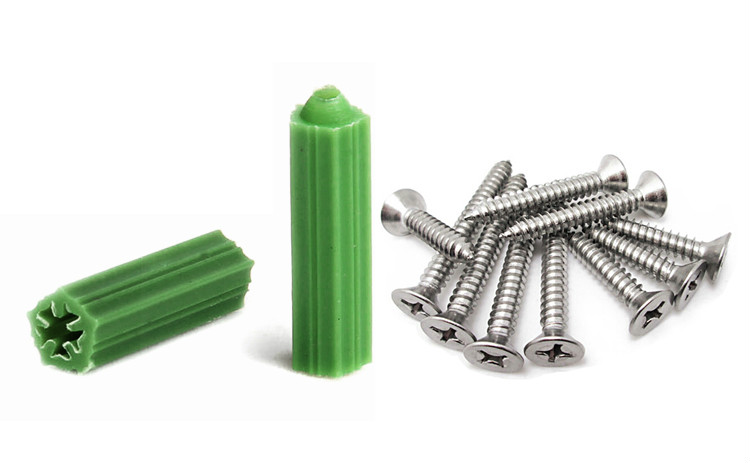 塑料膨胀管6mm涨塞8胀塞m6m厘螺丝墙塞钉彭胀管胶栓胶粒膨胀胶塞038mm