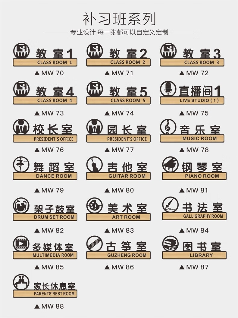 欧羡标牌班牌教室门牌牌挂牌个标志牌性创意班级牌艺术学校幼儿园培训