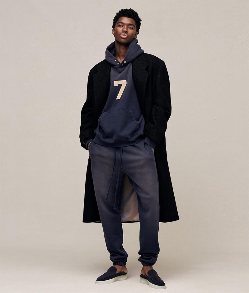 tx fog 复线essentials第七季数字7植绒休闲宽松连帽卫衣男女美式帽衫