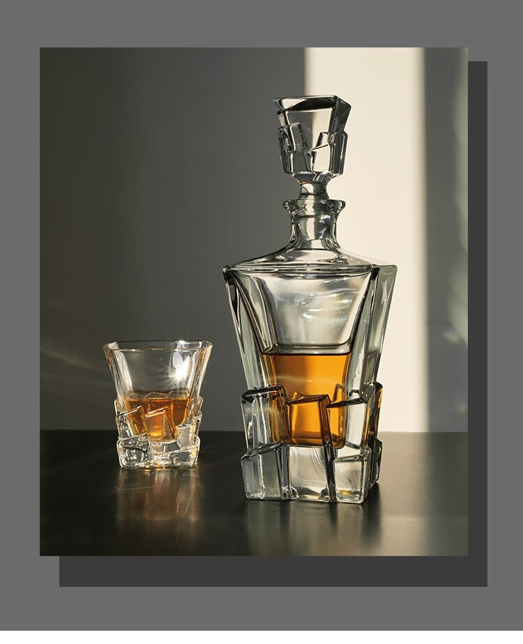 bohemia 捷克进口水晶玻璃 裂纹洋酒白兰地威士忌酒樽醒酒器高档 裂纹
