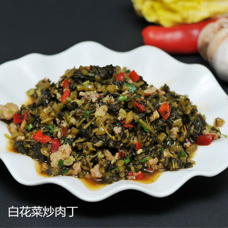 唐宋白花菜安陆巡店特产湖北土特产新鲜腌菜咸菜酸菜80g袋装 纸质礼盒