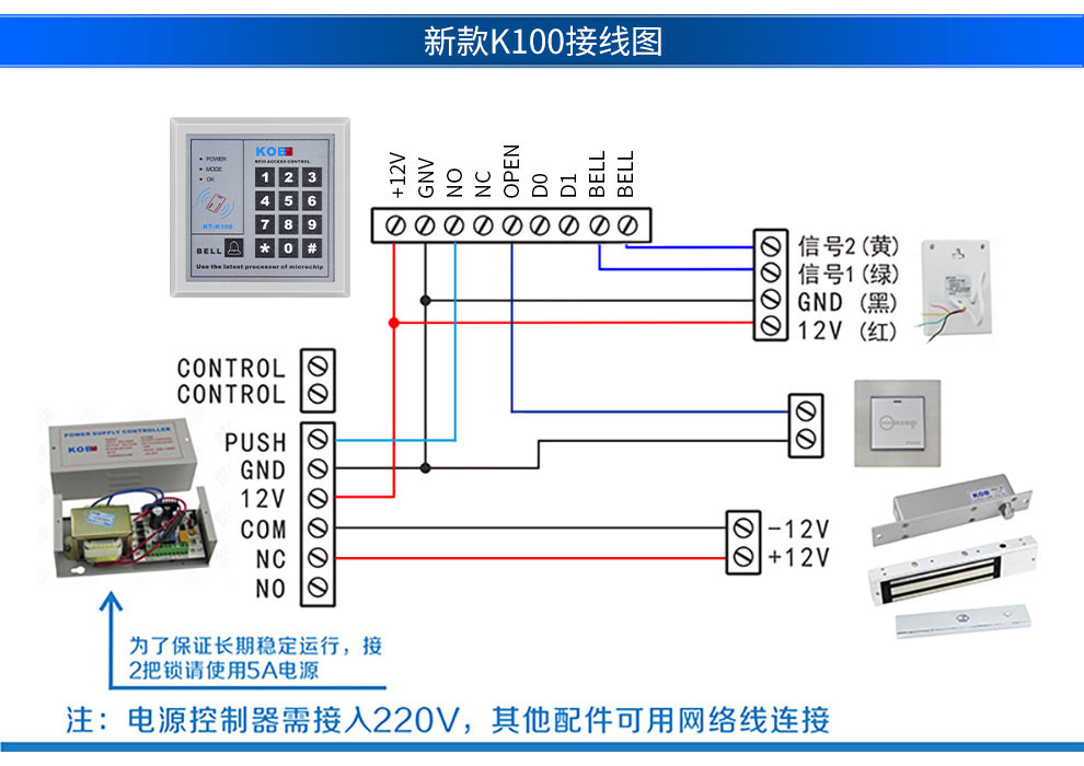 kob刷卡密码门禁机感应一体机cpu识别电子主机门禁系统新款插排款id版