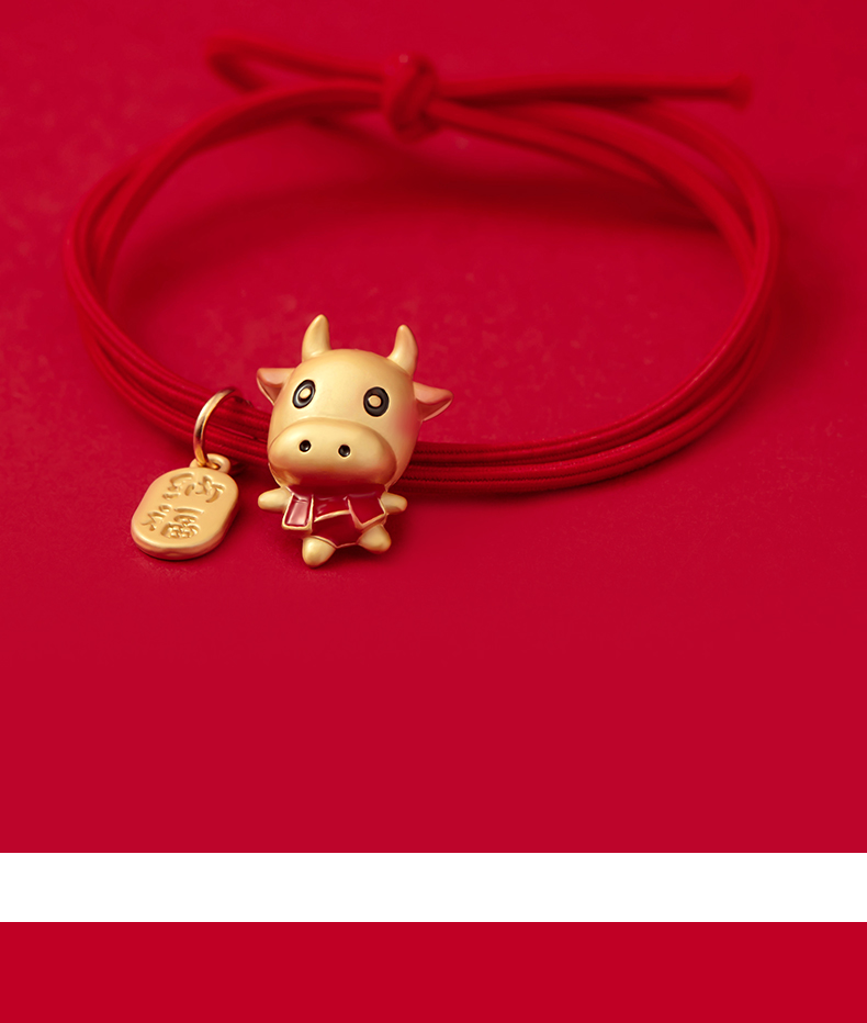 本命年头绳牛年红色手链两用2020年新款扎头发皮筋网红发圈发绳女