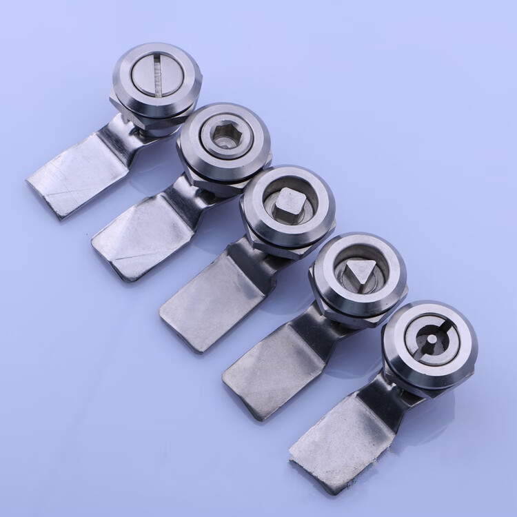 ms705不锈钢三角锁配电柜门锁工业机柜不锈钢圆柱锁三角锁芯35mm通用