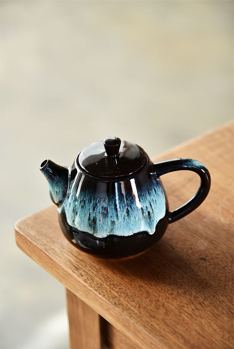 汝窑陶瓷泡茶水壶家用大小号单壶耐热花茶壶套装紫砂西施壶可开片