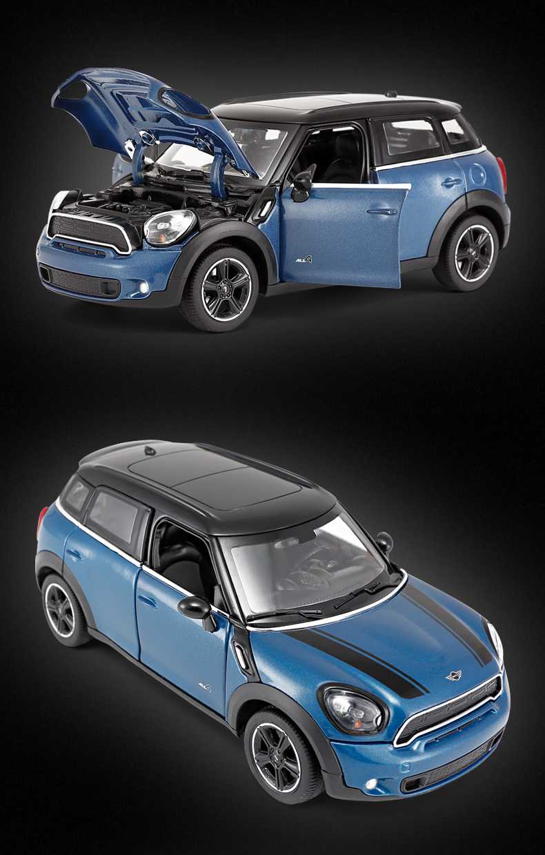 车模型可开门摆件仿真原厂授权收藏礼物124宝马mini合金车模无遥控