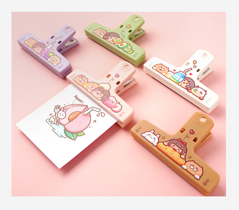 小麻薯手帐夹文具小夹子工具创意夹子办公用品文件票据书夹子多功能大