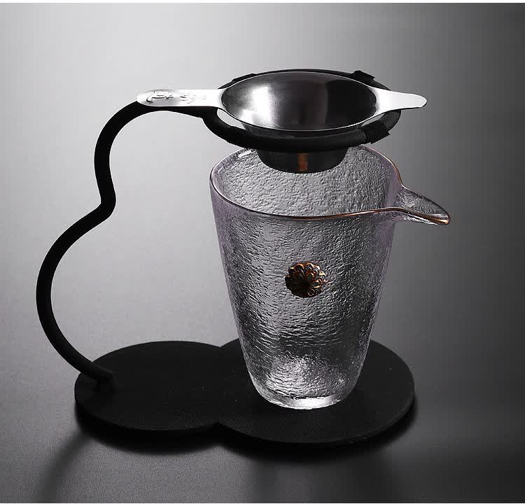 玻璃旋转石磨全自动茶具套装懒人防烫泡茶器简约日式创意茶具家用