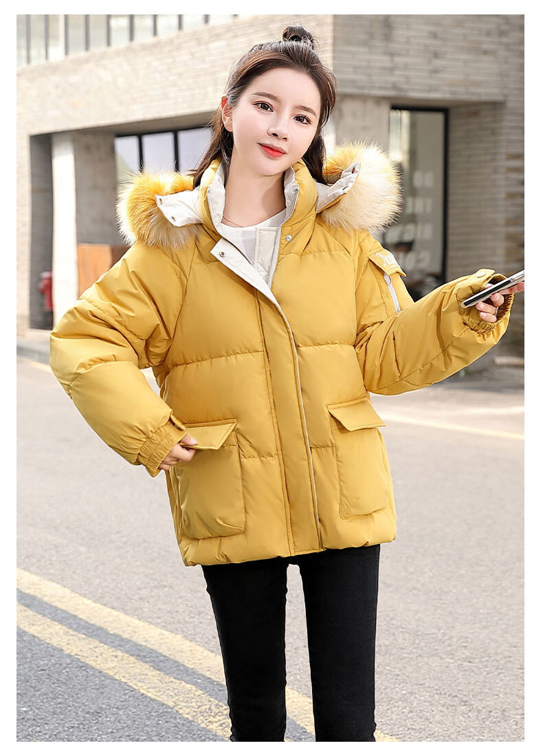 aemape新年战袍冬装棉服女2023年新款韩版时尚气质外套宽松棉衣小棉袄