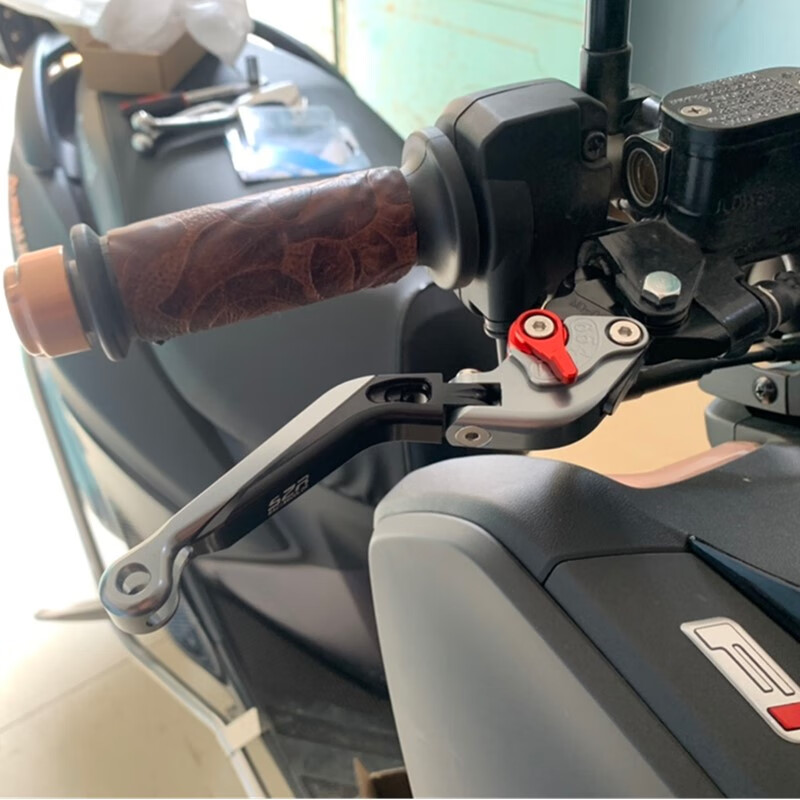 适用本田ns125la摩托车改装刹车牛角把手折叠刹车把防摔手柄配件 a款