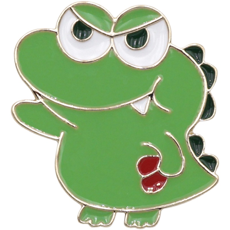 定制卡通坏坏小鳄鱼胸针女个性抹茶旦旦衣服装饰创意扣针合金徽章配饰