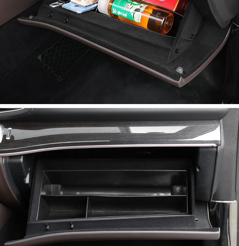 适用于奔驰gle350gle450副驾驶储物盒gls450手套箱收纳盒内饰改装用品