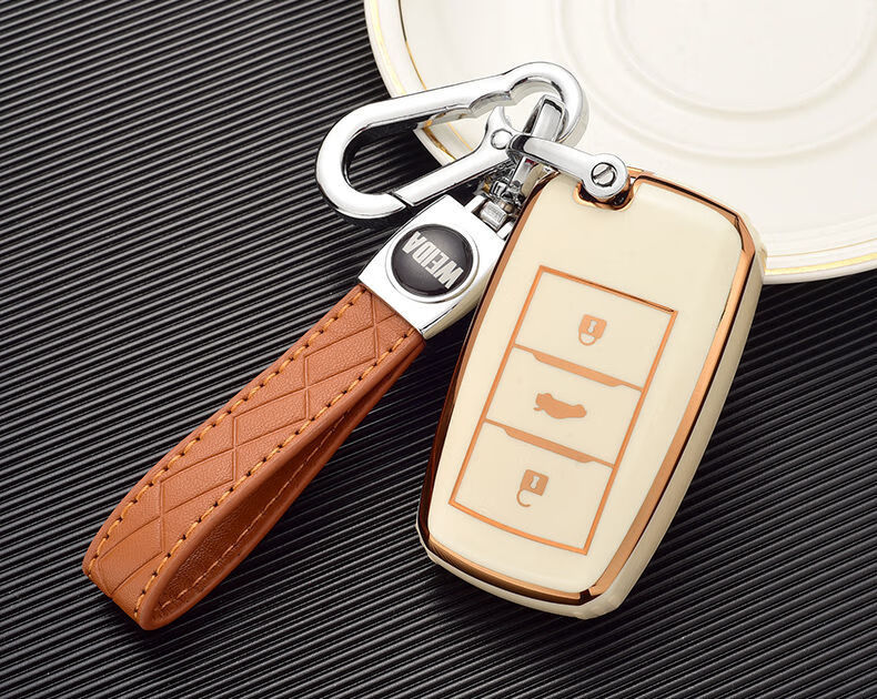 17-18款长安cs55汽车钥匙套 cs55专用皮纹钥匙包壳扣 b款【奶奶灰】