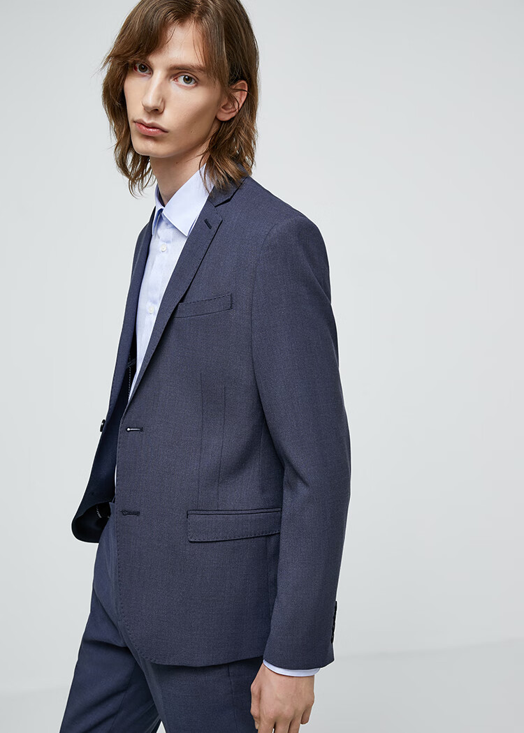 jackjones杰克琼斯秋季男士时尚潮流百搭前卫舒适平驳领