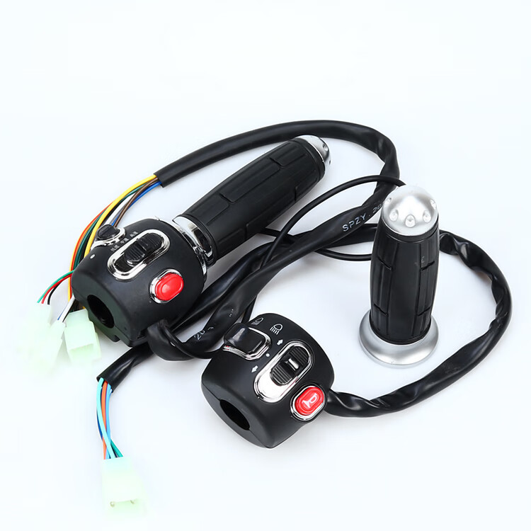 电动车转向灯大灯喇叭开关总成 电动车把座开关 小龟王三代一体转把