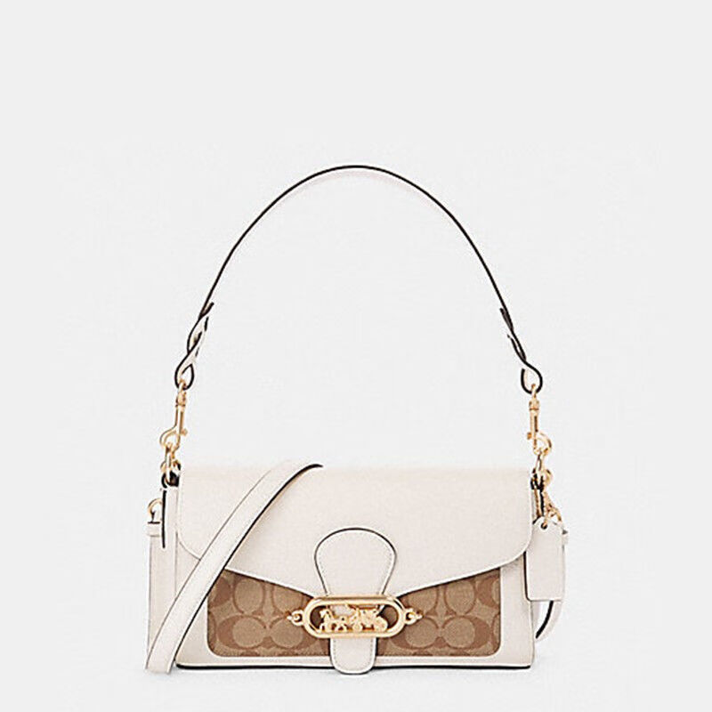 【官方】coach蔻驰 女士jade系列酒神包单肩斜挎手提腋下包礼盒 卡其