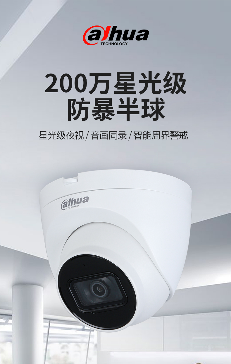 dahua大华ipchdw4243tapoe网络半球数字监控带音频拾音摄像机4443ta
