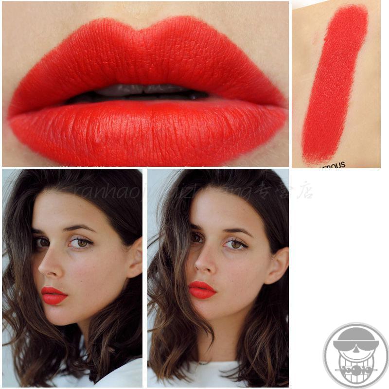 三八节超显白ins超火的深紫色口红欧美风中毒色哑光雾面暗黑姨妈色