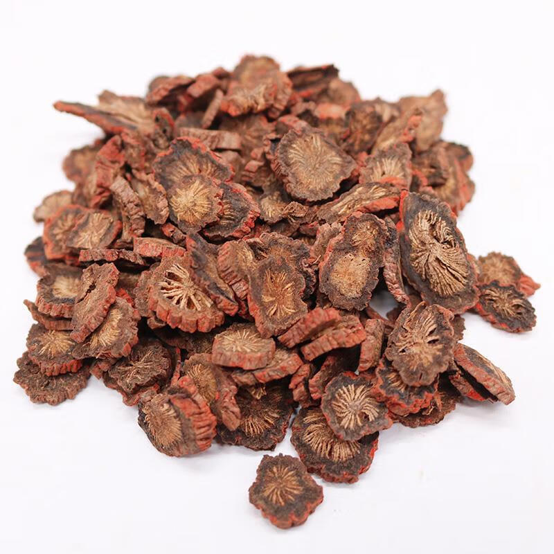 丹参切片中江丹参四川丹参片紫丹参无硫另售丹参粒500g【图片 价格