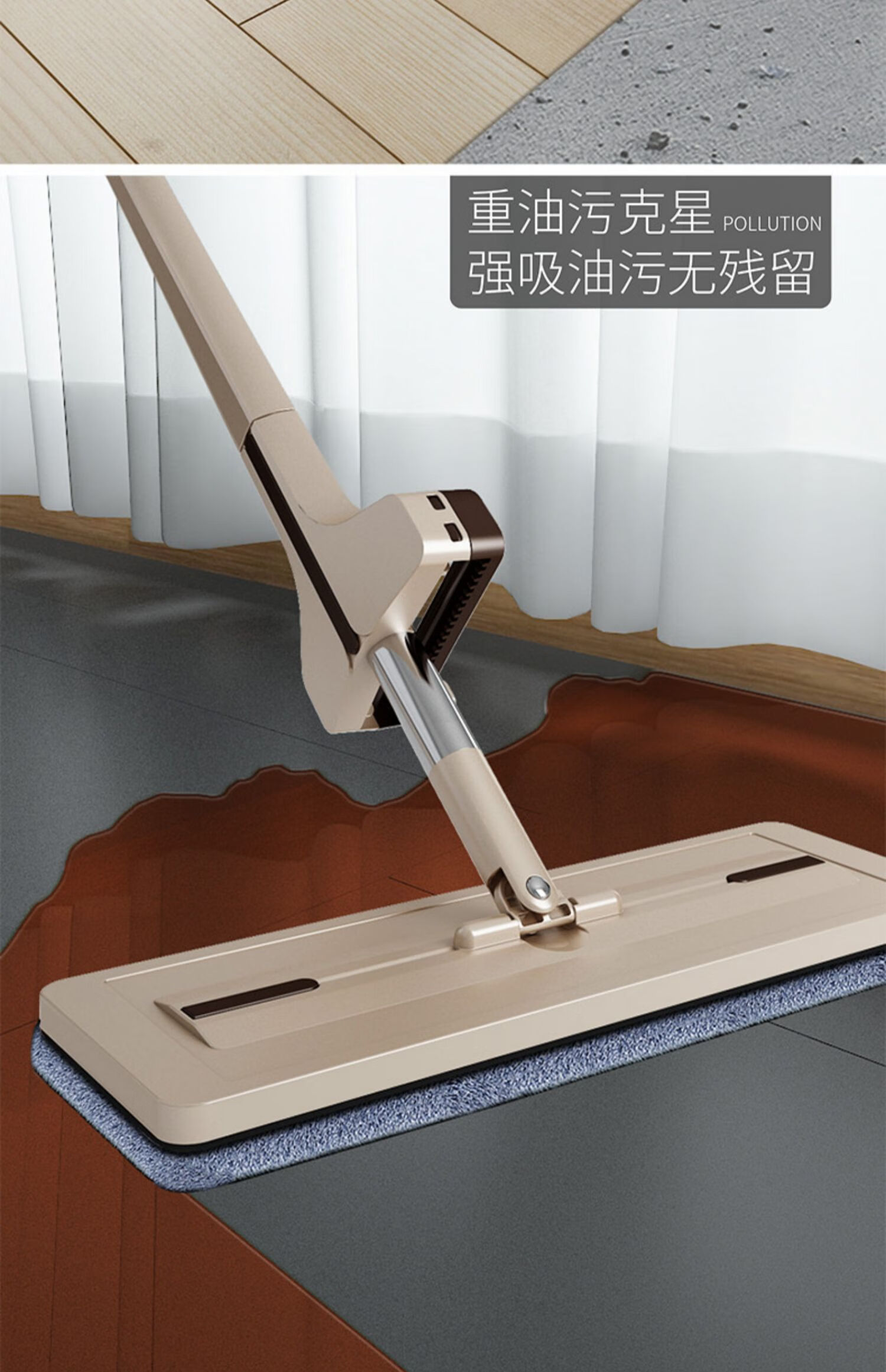 免手洗拖把平板家用瓷砖拖墩布干湿两用懒人拖地神器吸水一拖地净